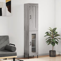 Thumbnail for Highboard Grau Sonoma 34,5x34x180 cm Holzwerkstoff