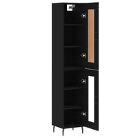 Thumbnail for Highboard Schwarz 34,5x34x180 cm Holzwerkstoff