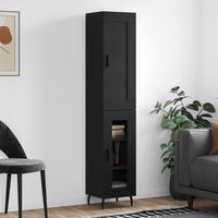 Thumbnail for Highboard Schwarz 34,5x34x180 cm Holzwerkstoff