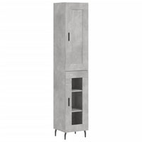 Thumbnail for Highboard Betongrau 34,5x34x180 cm Holzwerkstoff