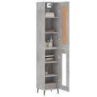 Thumbnail for Highboard Betongrau 34,5x34x180 cm Holzwerkstoff