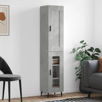 Thumbnail for Highboard Betongrau 34,5x34x180 cm Holzwerkstoff