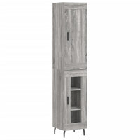 Thumbnail for Highboard Grau Sonoma 34,5x34x180 cm Holzwerkstoff