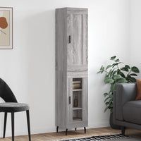 Thumbnail for Highboard Grau Sonoma 34,5x34x180 cm Holzwerkstoff