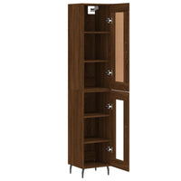 Thumbnail for Highboard Braun Eichen-Optik 34,5x34x180 cm Holzwerkstoff