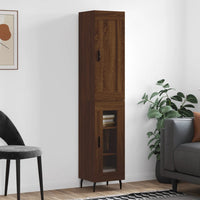 Thumbnail for Highboard Braun Eichen-Optik 34,5x34x180 cm Holzwerkstoff