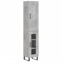 Thumbnail for Highboard Betongrau 34,5x34x180 cm Holzwerkstoff