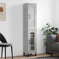 Thumbnail for Highboard Betongrau 34,5x34x180 cm Holzwerkstoff