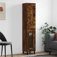 Thumbnail for Highboard Räuchereiche 34,5x34x180 cm Holzwerkstoff