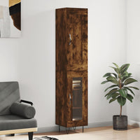 Thumbnail for Highboard Räuchereiche 34,5x34x180 cm Holzwerkstoff