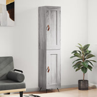 Thumbnail for Highboard Grau Sonoma 34,5x34x180 cm Holzwerkstoff