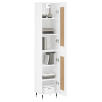 Thumbnail for Highboard Weiß 34,5x34x180 cm Holzwerkstoff