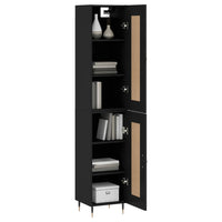 Thumbnail for Highboard Schwarz 34,5x34x180 cm Holzwerkstoff