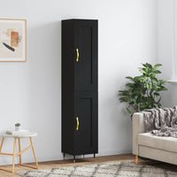 Thumbnail for Highboard Schwarz 34,5x34x180 cm Holzwerkstoff