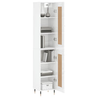 Thumbnail for Highboard Hochglanz-Weiß 34,5x34x180 cm Holzwerkstoff