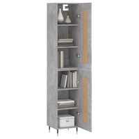 Thumbnail for Highboard Betongrau 34,5x34x180 cm Holzwerkstoff