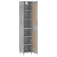 Thumbnail for Highboard Betongrau 34,5x34x180 cm Holzwerkstoff