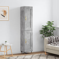 Thumbnail for Highboard Betongrau 34,5x34x180 cm Holzwerkstoff