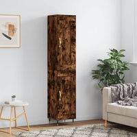 Thumbnail for Highboard Räuchereiche 34,5x34x180 cm Holzwerkstoff