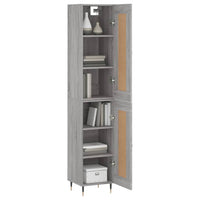 Thumbnail for Highboard Grau Sonoma 34,5x34x180 cm Holzwerkstoff