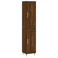 Thumbnail for Highboard Braun Eichen-Optik 34,5x34x180 cm Holzwerkstoff