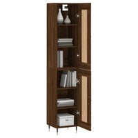 Thumbnail for Highboard Braun Eichen-Optik 34,5x34x180 cm Holzwerkstoff