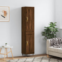 Thumbnail for Highboard Braun Eichen-Optik 34,5x34x180 cm Holzwerkstoff
