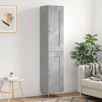 Thumbnail for Highboard Betongrau 34,5x34x180 cm Holzwerkstoff