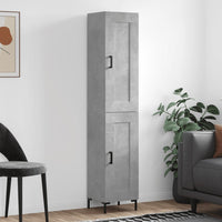 Thumbnail for Highboard Betongrau 34,5x34x180 cm Holzwerkstoff