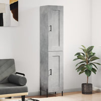 Thumbnail for Highboard Betongrau 34,5x34x180 cm Holzwerkstoff