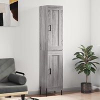 Thumbnail for Highboard Grau Sonoma 34,5x34x180 cm Holzwerkstoff