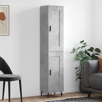 Thumbnail for Highboard Betongrau 34,5x34x180 cm Holzwerkstoff