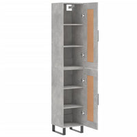 Thumbnail for Highboard Betongrau 34,5x34x180 cm Holzwerkstoff