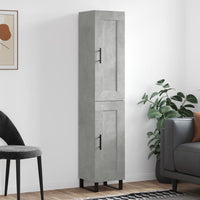 Thumbnail for Highboard Betongrau 34,5x34x180 cm Holzwerkstoff