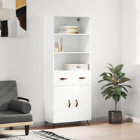 Thumbnail for Highboard Weiß 69,5x34x180 cm Holzwerkstoff