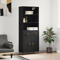 Thumbnail for Highboard Schwarz 69,5x34x180 cm Holzwerkstoff