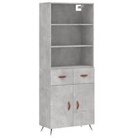 Thumbnail for Highboard Betongrau 69,5x34x180 cm Holzwerkstoff