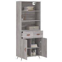 Thumbnail for Highboard Grau Sonoma 69,5x34x180 cm Holzwerkstoff