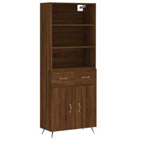 Thumbnail for Highboard Braun Eichen-Optik 69,5x34x180 cm Holzwerkstoff