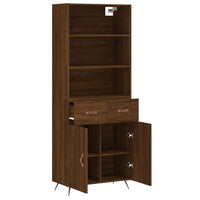 Thumbnail for Highboard Braun Eichen-Optik 69,5x34x180 cm Holzwerkstoff