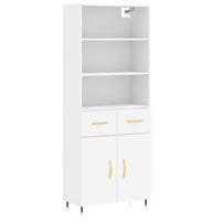 Thumbnail for Highboard Weiß 69,5x34x180 cm Holzwerkstoff