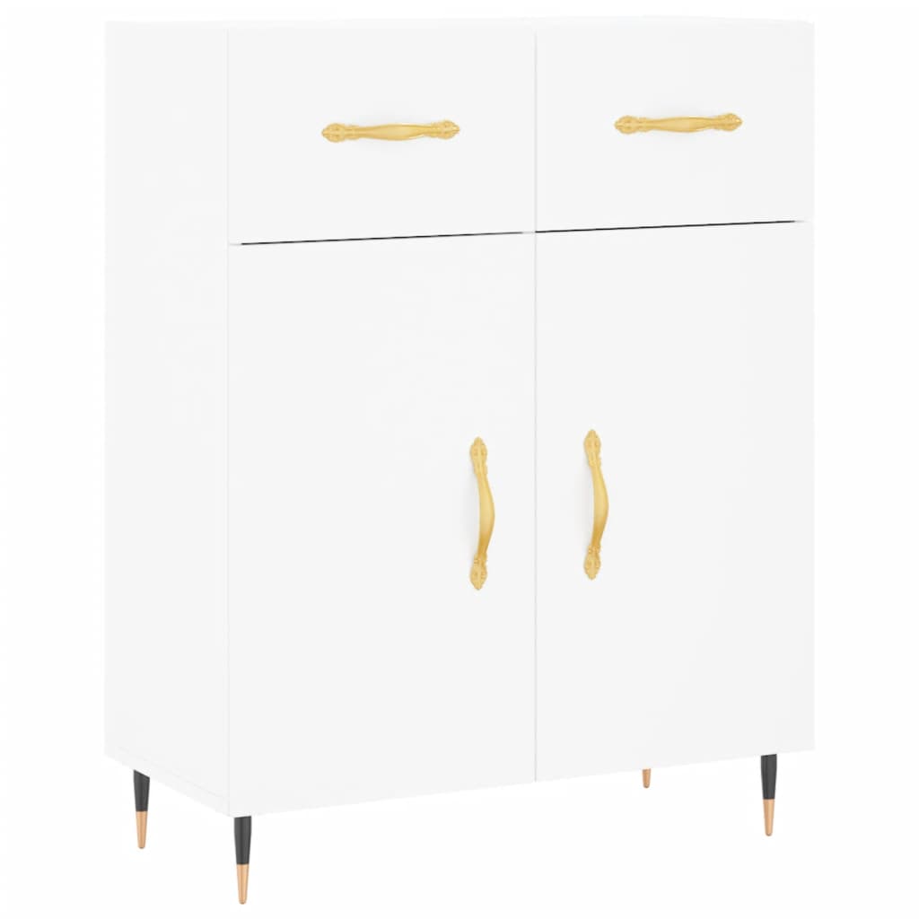 Highboard Weiß 69,5x34x180 cm Holzwerkstoff