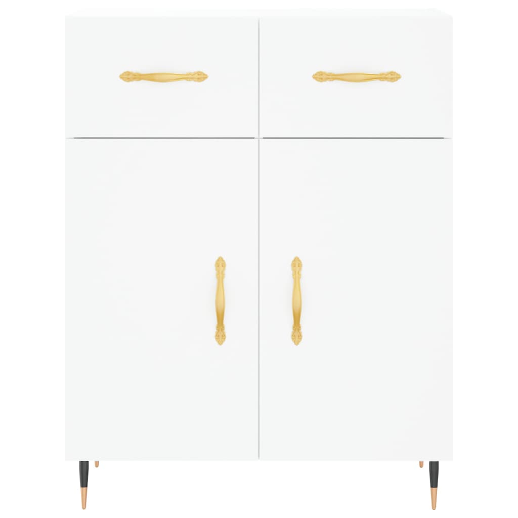 Highboard Weiß 69,5x34x180 cm Holzwerkstoff