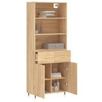 Thumbnail for Highboard Sonoma-Eiche 69,5x34x180 cm Holzwerkstoff