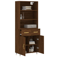 Thumbnail for Highboard Braun Eichen-Optik 69,5x34x180 cm Holzwerkstoff