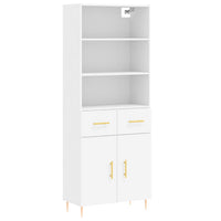 Thumbnail for Highboard Weiß 69,5x34x180 cm Holzwerkstoff