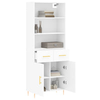 Thumbnail for Highboard Weiß 69,5x34x180 cm Holzwerkstoff