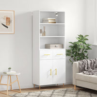 Thumbnail for Highboard Weiß 69,5x34x180 cm Holzwerkstoff