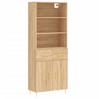 Thumbnail for Highboard Sonoma-Eiche 69,5x34x180 cm Holzwerkstoff