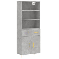 Thumbnail for Highboard Betongrau 69,5x34x180 cm Holzwerkstoff